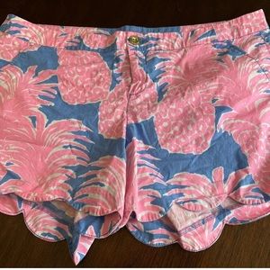 Lilly Pulitzer Buttercup Stretch Short in Blue Haven Little Flamenco Size 16